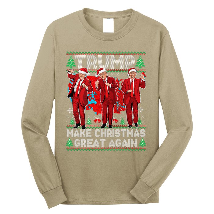 Funny Trump Dance Make Christmas Great Again Trump Christmas Long Sleeve Shirt