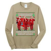 Funny Trump Dance Make Christmas Great Again Trump Christmas Tall Long Sleeve T-Shirt