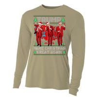 Funny Trump Dance Make Christmas Great Again Trump Christmas Cooling Performance Long Sleeve Crew