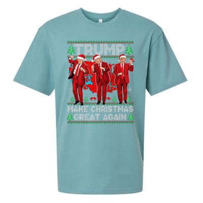 Funny Trump Dance Make Christmas Great Again Trump Christmas Sueded Cloud Jersey T-Shirt