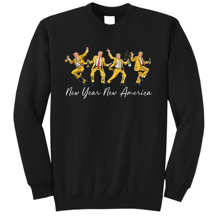 Funny Trump Dance New Year Eve Trump New Year Party 2025 Sweatshirt