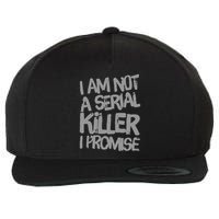 Funny Text Design Of I’M Not A Serial Killer I Promise Funny Wool Snapback Cap