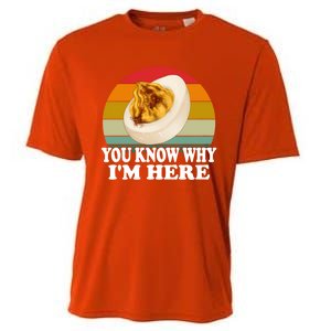 Funny Thanksgiving Deviled Eggs You Know Why IM Here Gift Cooling Performance Crew T-Shirt