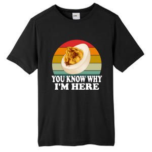 Funny Thanksgiving Deviled Eggs You Know Why IM Here Gift Tall Fusion ChromaSoft Performance T-Shirt