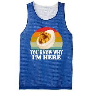 Funny Thanksgiving Deviled Eggs You Know Why IM Here Gift Mesh Reversible Basketball Jersey Tank