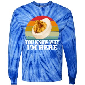 Funny Thanksgiving Deviled Eggs You Know Why IM Here Gift Tie-Dye Long Sleeve Shirt