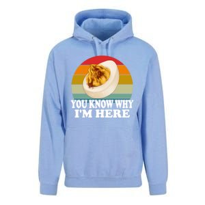 Funny Thanksgiving Deviled Eggs You Know Why IM Here Gift Unisex Surf Hoodie