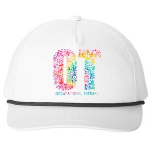 Funny Tie Dye Occupational Therapy Funny OT Month Assistant Snapback Five-Panel Rope Hat