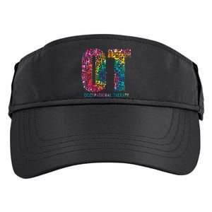 Funny Tie Dye Occupational Therapy Funny OT Month Assistant Adult Drive Performance Visor