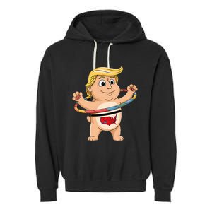 Funny Trump Dancer Hula Hooper Trump Won 24 Hula Hoop Fu 47 Garment-Dyed Fleece Hoodie