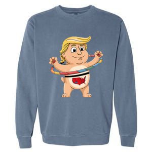 Funny Trump Dancer Hula Hooper Trump Won 24 Hula Hoop Fu 47 Garment-Dyed Sweatshirt