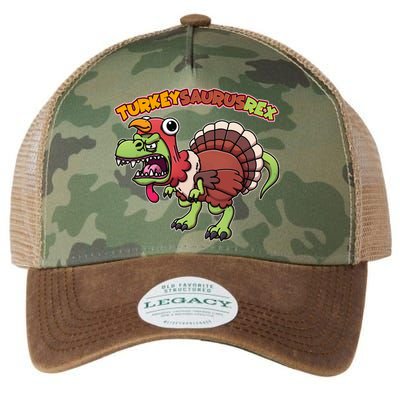 Funny Turkeysaurusrex Dinosaur In Turkey Costume Legacy Tie Dye Trucker Hat