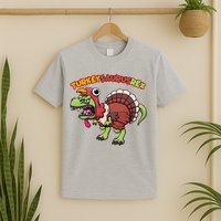 Funny Turkeysaurusrex Dinosaur In Turkey Costume T-Shirt