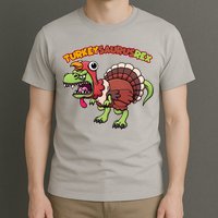 Funny Turkeysaurusrex Dinosaur In Turkey Costume T-Shirt