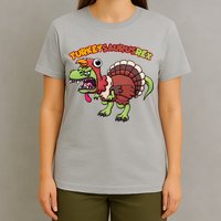 Funny Turkeysaurusrex Dinosaur In Turkey Costume T-Shirt