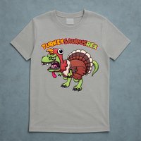 Funny Turkeysaurusrex Dinosaur In Turkey Costume T-Shirt
