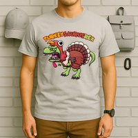Funny Turkeysaurusrex Dinosaur In Turkey Costume T-Shirt