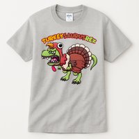 Funny Turkeysaurusrex Dinosaur In Turkey Costume Tall T-Shirt