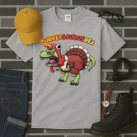 Funny Turkeysaurusrex Dinosaur In Turkey Costume Tall T-Shirt
