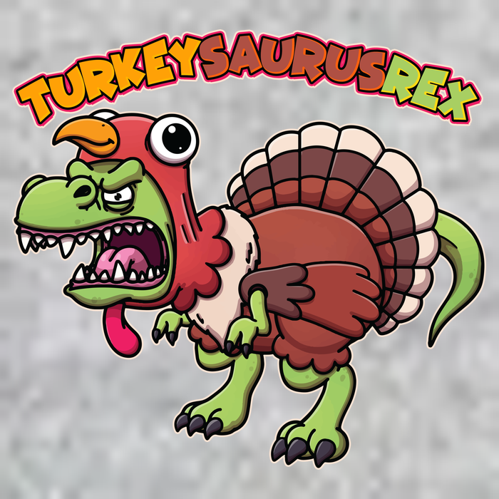 Funny Turkeysaurusrex Dinosaur In Turkey Costume Tall T-Shirt