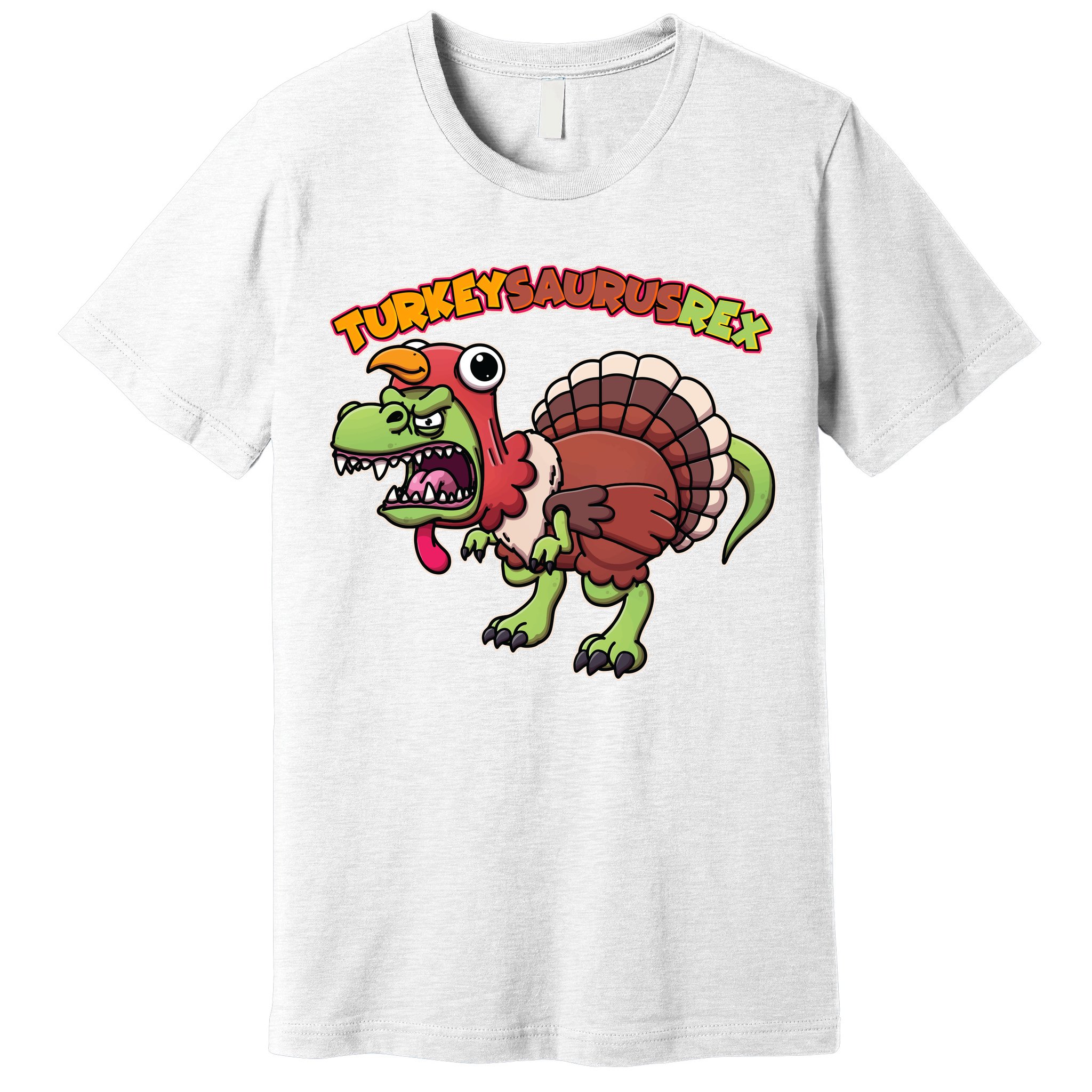 Funny Turkeysaurusrex Dinosaur In Turkey Costume Premium T-Shirt