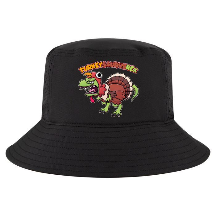 Funny Turkeysaurusrex Dinosaur In Turkey Costume Cool Comfort Performance Bucket Hat