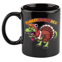 Funny Turkeysaurusrex Dinosaur In Turkey Costume 11oz C Handle Ceramic Mug