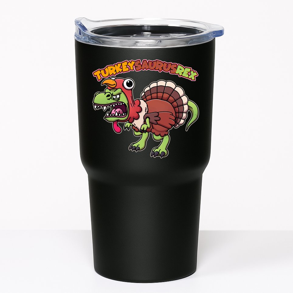 Funny Turkeysaurusrex Dinosaur In Turkey Costume Tumbler