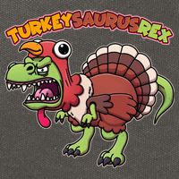Funny Turkeysaurusrex Dinosaur In Turkey Costume Cotton Canvas Backpack