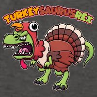 Funny Turkeysaurusrex Dinosaur In Turkey Costume Vector Backpack