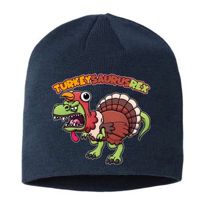 Funny Turkeysaurusrex Dinosaur In Turkey Costume Sustainable Beanie