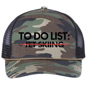 Funny To Do List Jet Skiing Sports Watersports Boating Water Great Gift Retro Rope Trucker Hat Cap