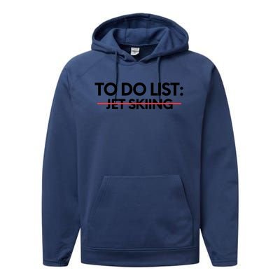 Funny To Do List Jet Skiing Sports Watersports Boating Water Great Gift Performance Fleece Hoodie