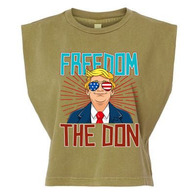 Freedom The Don 2024 4th Of July Funny Trump Election 2024 Garment-Dyed Women's Muscle Tee