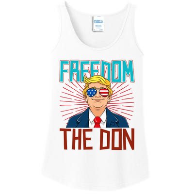 Freedom The Don 2024 4th Of July Funny Trump Election 2024 Ladies Essential Tank