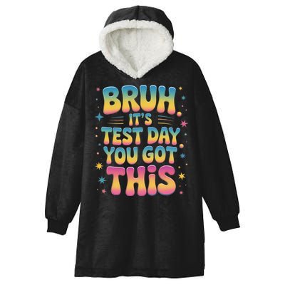Funny Testing Day 2025 Quote Cool Test Day 2025 Teacher Hooded Wearable Blanket