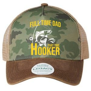 Full Time Dad Part Time Hooker Funny Fishing Gift Legacy Tie Dye Trucker Hat