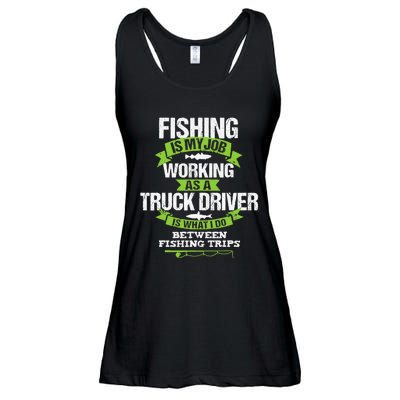 Funny Truck Driver Gift Fisherman Trucker Ladies Essential Flowy Tank