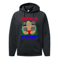 Funny Trump Donald Pump Gym Performance Fleece Hoodie