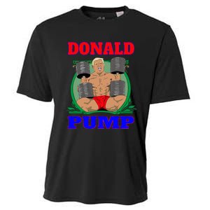 Funny Trump Donald Pump Gym Cooling Performance Crew T-Shirt