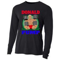 Funny Trump Donald Pump Gym Cooling Performance Long Sleeve Crew