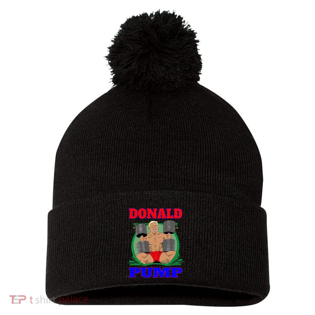 Funny Trump Donald Pump Gym Pom Pom 12in Knit Beanie