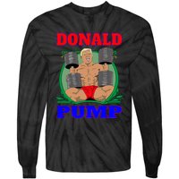 Funny Trump Donald Pump Gym Tie-Dye Long Sleeve Shirt