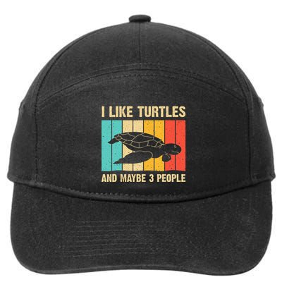 Funny Turtle Design Sea Turtle Lover 7-Panel Snapback Hat