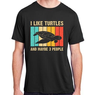 Funny Turtle Design Sea Turtle Lover Adult ChromaSoft Performance T-Shirt