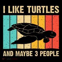 Funny Turtle Design Sea Turtle Lover Drawstring Bag
