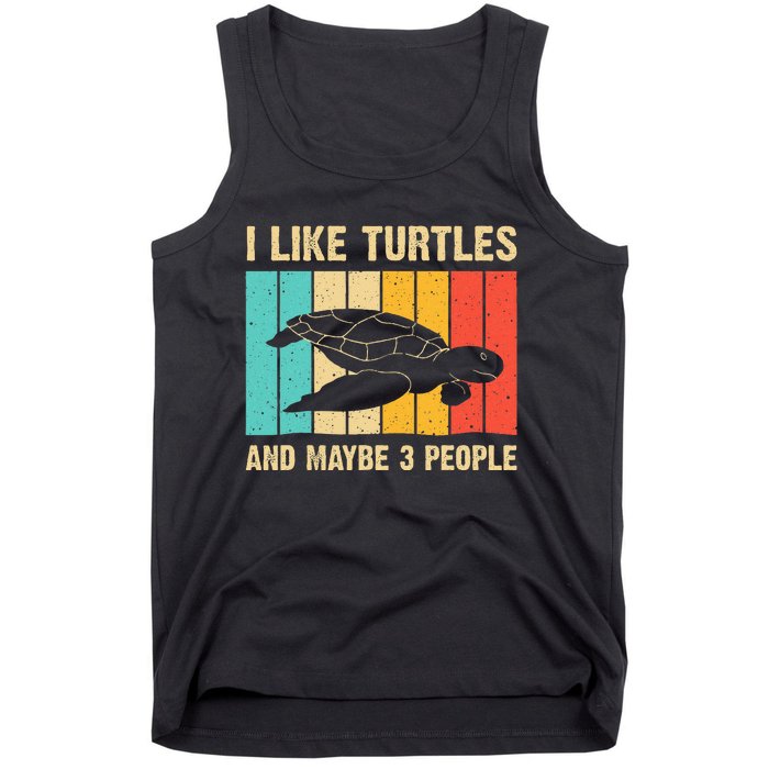 Funny Turtle Design Sea Turtle Lover Tank Top