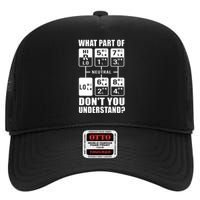 Funny Trucker Design Big Rig Trucker Truck Drive High Crown Mesh Back Trucker Hat