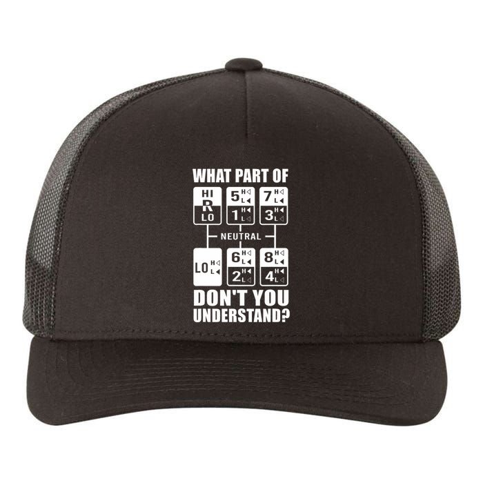 Funny Trucker Design Big Rig Trucker Truck Drive Yupoong Adult 5-Panel Trucker Hat