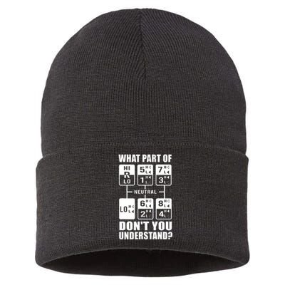 Funny Trucker Design Big Rig Trucker Truck Drive Sustainable Knit Beanie